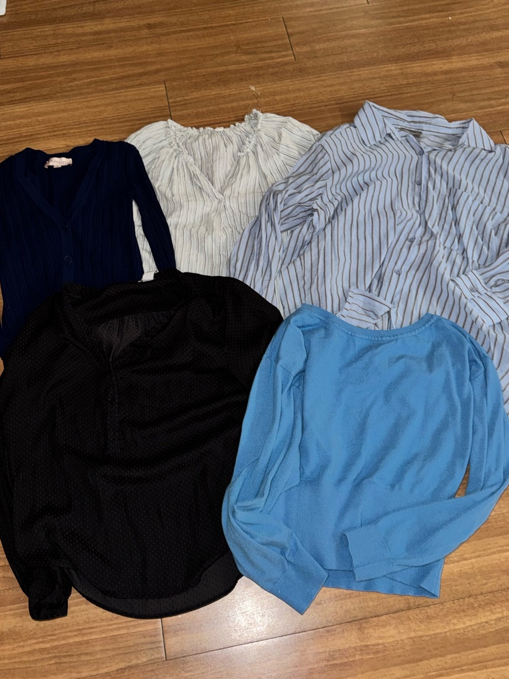 Assorted Womens Tops - Blue, Light Blue, Navy, Black, White